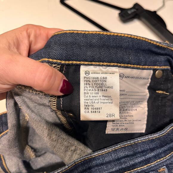 Adriano Goldschmied Dark Wash The Olivia Skinny Boot Cut Jeans Size 28R - Picture 6 of 10